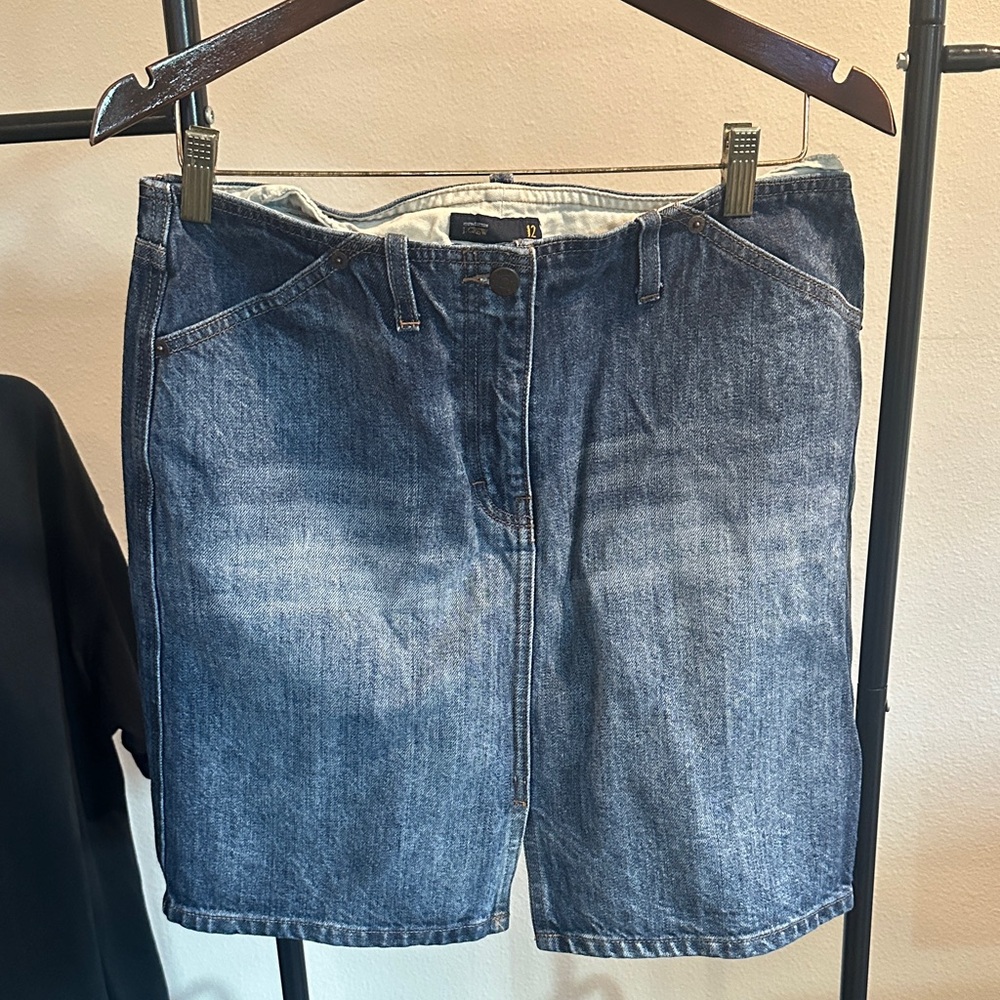 J.Crew Blue Denim Skirt size 12